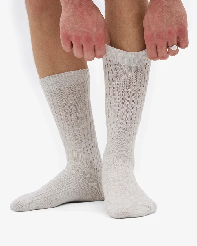 Socken aus Merinowollmischung – Snow Melange