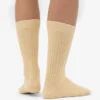 Socken aus Merinowollmischung – Soft Yellow