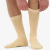 Socken aus Merinowollmischung – Soft Yellow