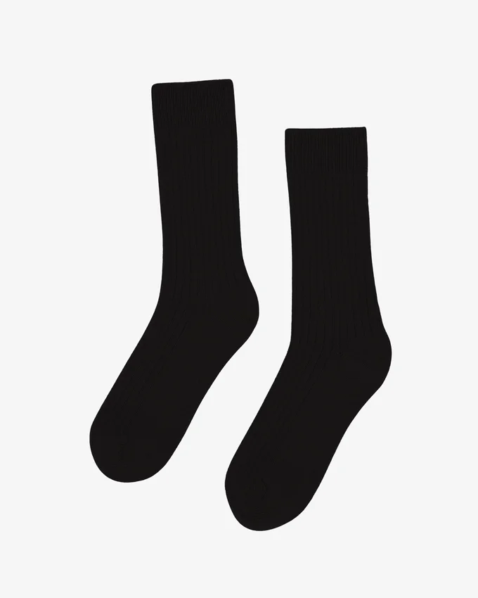 Socken aus Merinowollmischung – Tiefschwarz