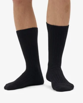 Socken aus Merinowollmischung – Tiefschwarz