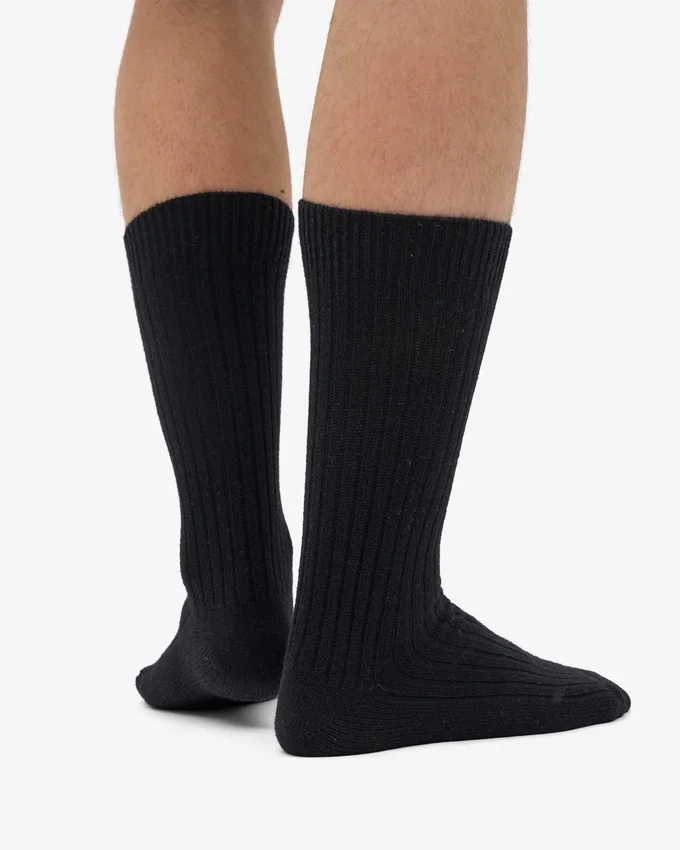 Socken aus Merinowollmischung – Tiefschwarz