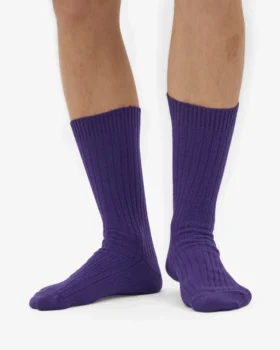 Socken aus Merinowollmischung – Ultraviolett