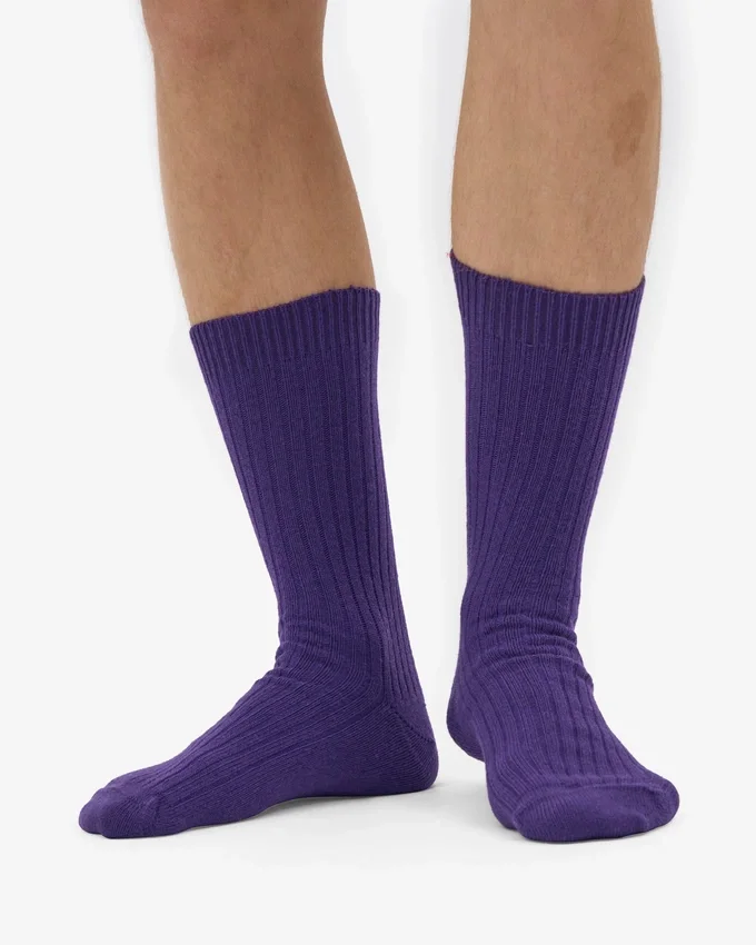 Socken aus Merinowollmischung – Ultraviolett