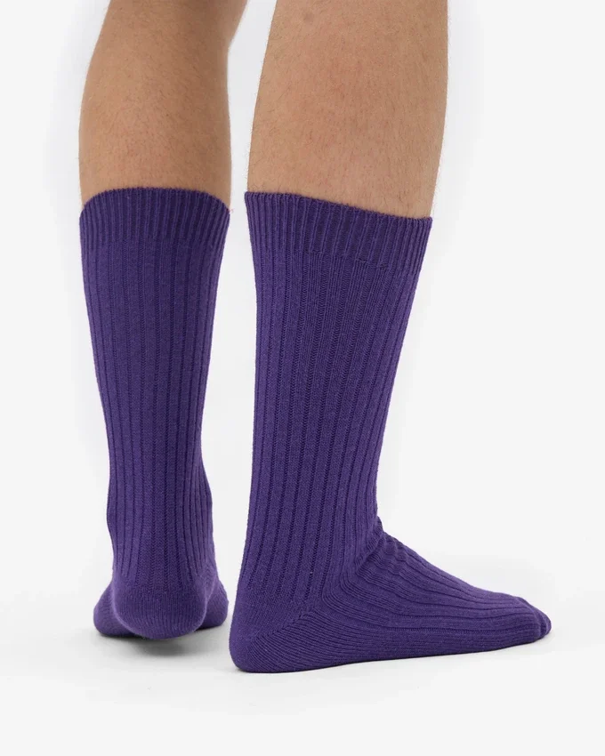 Socken aus Merinowollmischung – Ultraviolett