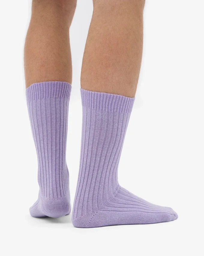 Socken aus Merinowollmischung – Zartes Lavendel