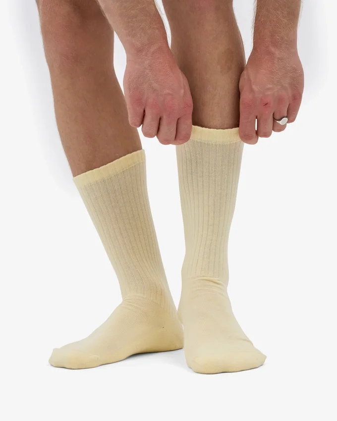 Sport-Socken aus Bio-Baumwolle – Zartes Gelb