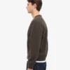 Strickjacke aus Merinowolle mit V-Ausschnitt – Kaffeebraun