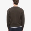 Strickjacke aus Merinowolle mit V-Ausschnitt – Kaffeebraun