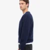 Strickjacke aus Merinowolle mit V-Ausschnitt – Marineblau