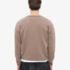 Strickjacke mit V-Ausschnitt aus Merinowolle – Warm Taupe